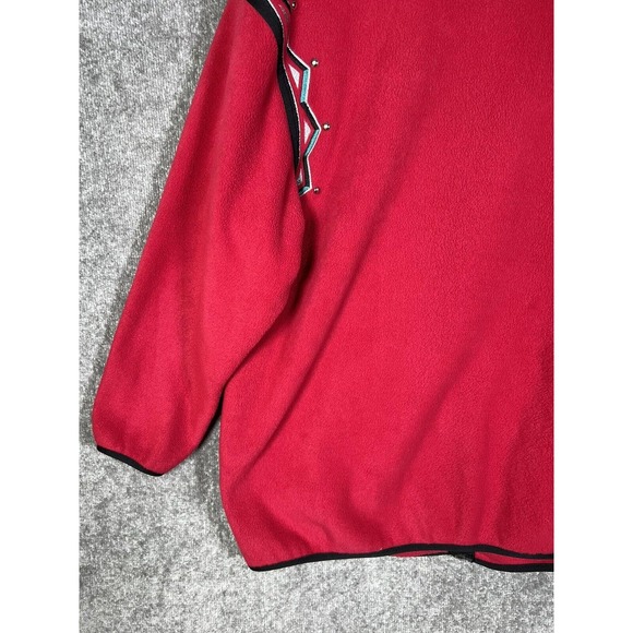 Bob Mackie Wearable Art Oversize Full Zip Fleece Jacket Womens Large Embroidered - Picture 11 of 14